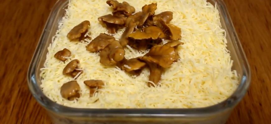 "Осенний" салат не только для осени - вкусно, просто и с грибочками